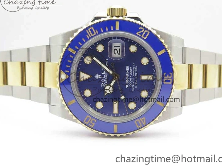 AAA Replica Watches HighQuality Edition Bracelet YG YG 2574 on Best Dial 41mm LB Blue SS Maker SS BP 126613 Submariner 0106